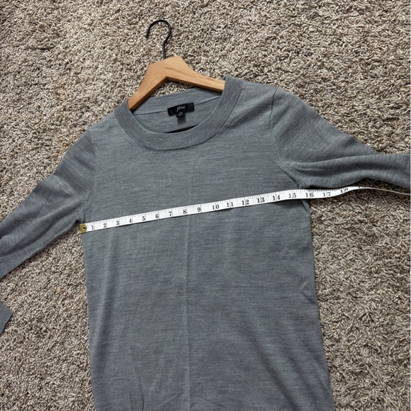 J. Crew Heather Gray Merino Wool Sweater - Picture 5 of 8